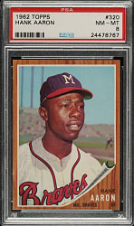 1962 Topps #320 Hank Aaron PSA NM-MT 8