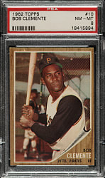1962 Topps #10 Roberto Clemente PSA NM-MT 8