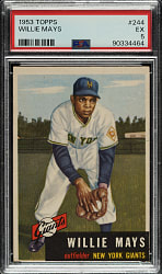 1953 Topps #244 Willie Mays PSA EX 5
