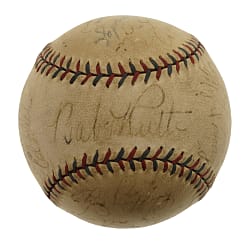 1931 New York Yankees Team-Signed Baseball with Babe Ruth and Lou Gehrig - JSA