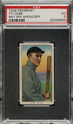 1909-1911 T206 White Border Ty Cobb Bat Off Shoulder PSA VG 3