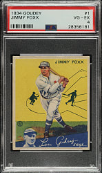 1934 R320 Goudey #1 Jimmie Foxx PSA VG-EX 4