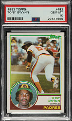 1983 Topps #482 Tony Gwynn Rookie PSA GEM MINT 10