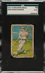 1911-1914 D304 Brunners Bread Honus Wagner SGC POOR 10