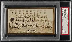 1913 T200 Fatima Team Card Washington Americans with Walter Johnson, Clark Griffith, and Chick Gandil PSA EX 5