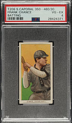 1909-1911 T206 White Border Frank Chance Batting PSA VG-EX 4
