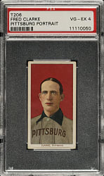 1909-1911 T206 White Border Fred Clarke Portrait PSA VG-EX 4
