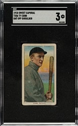 1909-1911 T206 White Border Ty Cobb Bat Off Shoulder SGC VG 3