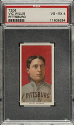 1909-1911 T206 White Border Vic Willis PSA VG-EX 4 - Sovereign 350 Back