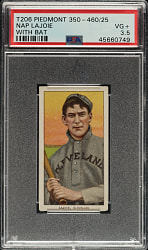 1909-1911 T206 White Border Nap Lajoie with Bat PSA VG+ 3.5