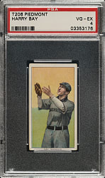 1909-1911 T206 White Border Harry Bay Southern Leaguer PSA VG-EX 4