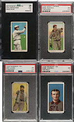 1909-1911 T206 White Border PSA- and SGC-Graded Hall of Fame Collection (6) Including Lajoie, McGraw, and Waddell