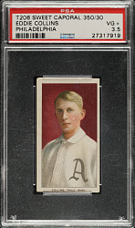 1909-1911 T206 White Border Eddie Collins PSA VG+ 3.5
