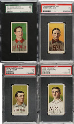 1909-1911 T206 White Border Hall of Fame Portrait PSA- and SGC-Graded Collection (6)