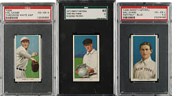 1909-1911 T206 White Border Hal Chase PSA- and SGC-Graded Trio