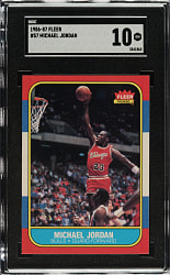 1986-1987 Fleer Basketball #57 Michael Jordan Rookie SGC GEM MINT 10