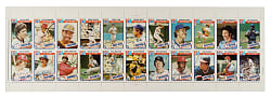 1980 Topps Pepsi-Cola All-Stars Complete Set (22) on Uncut Sheet