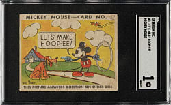 1935 R89 Gum, Inc. "Mickey Mouse" #1 Let's Make Hoop-Ee! SGC POOR 1