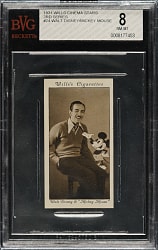 1931 W. D. & H. O. Wills "Cinema Stars" #24 Walt Disney and Mickey Mouse BVG NM-MT 8