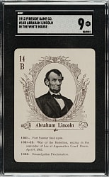 1913 Fireside Game Co. #14B Abraham Lincoln in the White House SGC MINT 9 - 1 of 2 - Highest Graded!