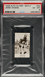 1936 Alfa Olymp-Skylt #43 Jesse Owens Rookie PSA EX-MT 6