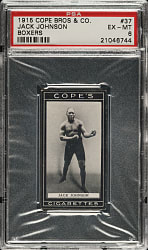 1915 Cope Bros. & Co. Boxers #37 Jack Johnson PSA EX-MT 6