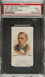 1888 N28 Allen & Ginter Billiard Players WM. Sexton PSA EX+ 5.5