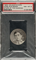 1909-1911 E254 Colgan's Chips Frank "Home Run" Baker PSA NM-MT 8