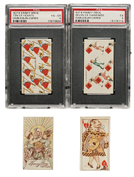 1888 N219 and N220 Kinney "Harlequin Cards" Series 1 & 2 Complete Set Pair (2 Sets, 105 Cards)