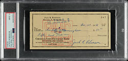 1958 Jackie Robinson Signed Check with Rachel Robinson Letter PSA/DNA MINT 9