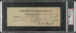 1932 Orville Wright Signed Check PSA/DNA NM-MT 8