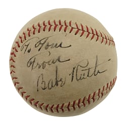 Babe Ruth Signed Baseball - Full LOAs from PSA/DNA, JSA, Beckett