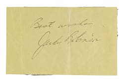 Jackie Robinson Cut Signature - JSA