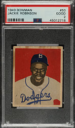 1949 Bowman #50 Jackie Robinson PSA GOOD 2