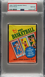 1980-1981 Topps Basketball Unopened Wax Pack PSA NM-MT 8 - Larry Bird and Magic Johnson Rookie Year