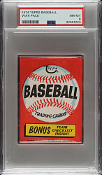 1974 Topps Unopened Wax Pack PSA NM-MT 8