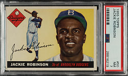 1955 Topps #50 Jackie Robinson PSA NM 7