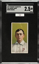 1909-1911 T206 White Border Sherry Magie Error - SGC GOOD+ 2.5 (MBA Silver Diamond)