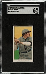 1909-1911 T206 White Border Joe Tinker Bat Off Shoulder SGC EX/NM 6