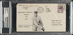 1932 Walter Johnson Signed Envelope - PSA/DNA