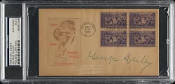 1939 George Sisler Signed First-Day Cover - PSA/DNA