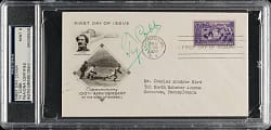 1939 Ty Cobb Signed Baseball Centennial First-Day Cover PSA/DNA MINT 9