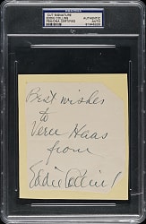 Eddie Collins Cut Signature - PSA/DNA