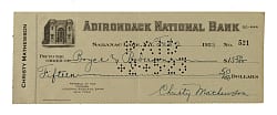 1923 Christy Mathewson Signed Check with Letter From Mrs. Mathewson!