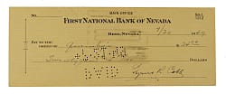 1949 Ty Cobb Signed Check - PSA/DNA