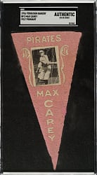 1916 BF2 Ferguson Bakery Felt Pennant Max Carey SGC Authenitc