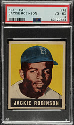 1948-1949 Leaf #79 Jackie Robinson Rookie PSA VG-EX 4