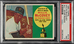 1960 Topps #316 Willie McCovey Rookie PSA NM 7