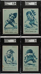 1880s H804-17 “Bluish-Green Series” SGC-Graded Complete Set (9)
