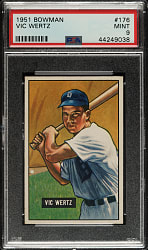 1951 Bowman #176 Vic Wertz PSA MINT 9